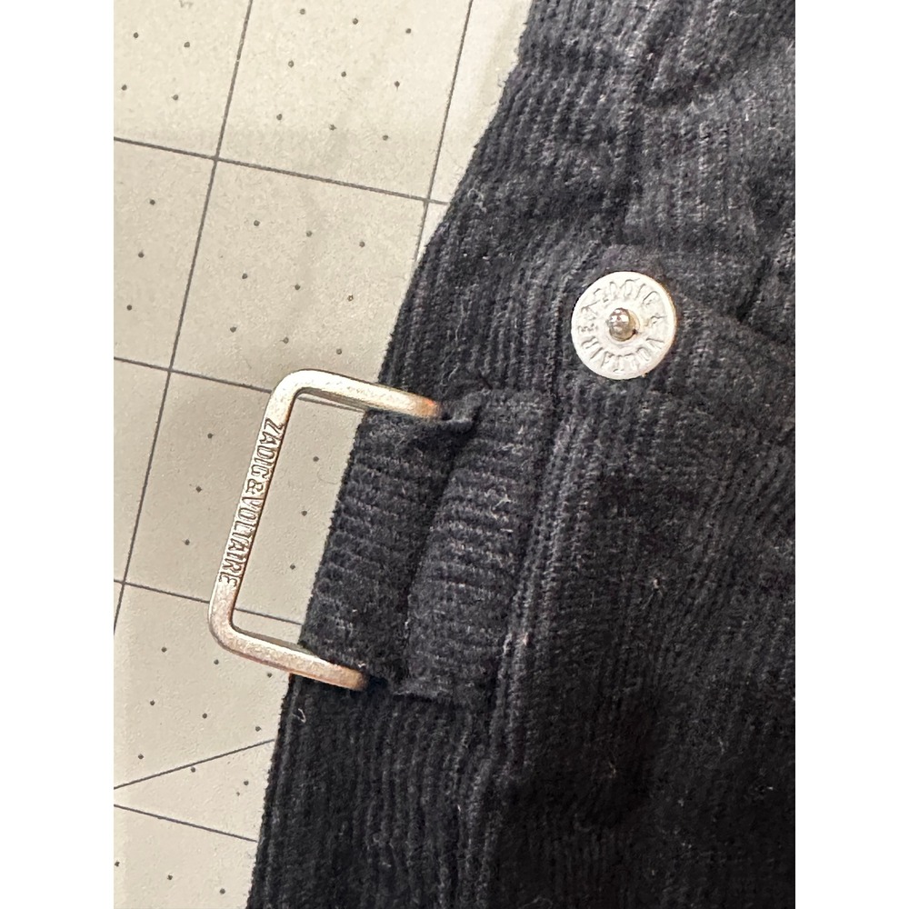 Zadig & Voltaire‎ Corduroy Pants Skinny Leg Dark Blue Casual Designer - Picture 9 of 14